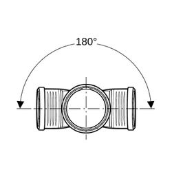 Geberit Silent-PP Abzweig 87,5 Grad zweifach Außendurchmesser 125mm, d1 110mm... GEBERIT-390665141 4025416084730 (Abb. 1)