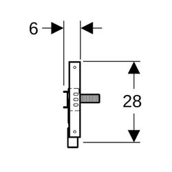 Geberit Duofix Traversenelement für Waschmaschine, Wandarmatur Aufputz, mit UP-Sipho... GEBERIT-111778002 4064746031151 (Abb. 1)