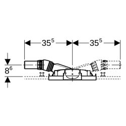 Geberit GIS Element für Dusche, mit CleanWall Wandablauf, für Estrichhöhe am Einlauf... GEBERIT-461734001 4025416289067 (Abb. 1)