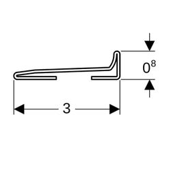 Geberit Kollektorprofil für Wandablauf für Dusche Länge 115cm... GEBERIT-154340FW1 4025416289173 (Abb. 1)