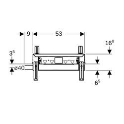 Geberit Kombifix Element für Dusche, mit Wandablauf, für Estrichhöhe am Einlauf 65-9... GEBERIT-457536001 4025416289036 (Abb. 1)