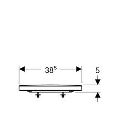 Geberit Preciosa WC-Sitz ohne Absenkautomatik, Weiß/glänzend... GEBERIT-571180000 4022009220117 (Abb. 1)
