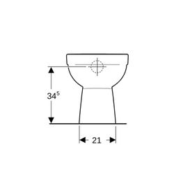 Geberit Renova Stand-WC Tiefspüler, Abgang vertikal teilgeschlossene Form, Rimfree, ... GEBERIT-500399018 4025410599025 (Abb. 1)
