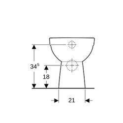 Geberit Renova Stand-WC Tiefspüler, Abgang horizontal, teilgeschlossene Form, Tiefe ... GEBERIT-500810012 4025410695826 (Abb. 1)