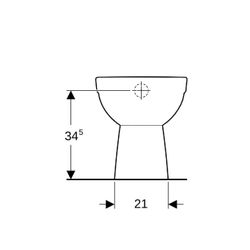 Geberit Renova Stand-WC Tiefspüler, Abgang vertikal, teilgeschlossene Form, Tiefe 53... GEBERIT-500811012 4025410695802 (Abb. 1)