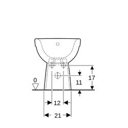 Geberit Renova Standbidet teilgeschlossene Form, Tiefe 52cm, Überlauf sichtbar, Weiß... GEBERIT-500812018 4025410712462 (Abb. 1)
