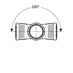 Geberit Silent-Pro Bogenabzweig 87,5 Grad zweifach d 90mm, d1 90mm, d2 90mm... GEBERIT-393466141 4025416454526 (Abb. 1)