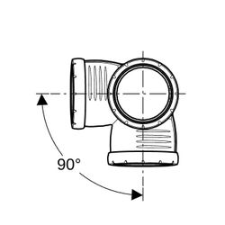Geberit Silent-Pro Eckabzweig 87,5 Grad d 110mm, d1 110mm, d2 110mm... GEBERIT-393559141 4025416454397 (Abb. 1)