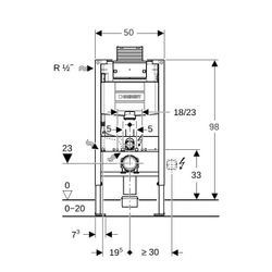 Geberit Duofix Element für Wand-WC 98cm, für Trockenbau, mit Omega Unterputzspülkast... GEBERIT-111030001 4025416301202 (Abb. 1)