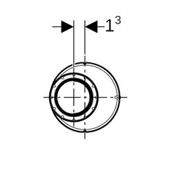 Geberit Silent-Pro Reduktion exzentrisch, d 110mm, d1 75mm... GEBERIT-393573141 4025416465218 (Abb. 1)