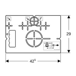 Geberit Bohrschablone für Wand-WC, Geberit AquaClean... GEBERIT-111747001 4025416307235 (Abb. 1)