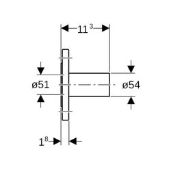 Geberit Mapress C-Stahl Flansch 10/16 bar, mit Einschubende Außendurchmesser 54mm, DN 50... GEBERIT-23788 4025410720801 (Abb. 1)