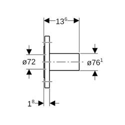 Geberit Mapress C-Stahl Flansch 10/16 bar, mit Einschubende Außendurchmesser 76,1mm, DN ... GEBERIT-23789 4025410724618 (Abb. 1)