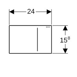 Geberit Sigma 70 Drückerplatte, 2-Mengen-Spülung, Weiß... GEBERIT-242813SI1 4025416225904 (Abb. 1)