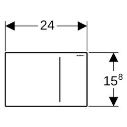 Geberit Betätigungsplatte für Sigma70, 2-Mengen-Spülung, Edelstahl gebürstet, 240x15... GEBERIT-242813FW1 4025416307365 (Abb. 1)