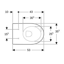 Geberit iCon Wand-WC Tiefspüler, geschlossene Form, Tiefe 53cm, Weiß/KeraTect... GEBERIT-204000600 4022009313475 (Abb. 1)