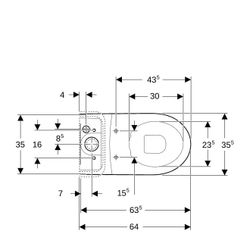 Geberit iCon Stand-WC für Aufputzspülkasten aufgesetzt, Tiefspüler, geschlossene For... GEBERIT-200460000 4022009332520 (Abb. 1)