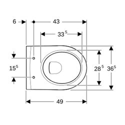 Geberit iCon Wand-WC Tiefspüler, verkürzte Ausladung, geschlossene Form, Rimfree Tie... GEBERIT-204070000 4022009334951 (Abb. 1)