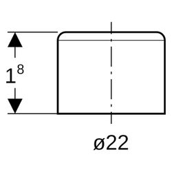 Geberit Mapress Schutzkappe für Rohrende, Außendurchmesser 22mm, Transparent... GEBERIT-16104 4025410736062 (Abb. 1)