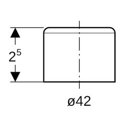 Geberit Mapress Schutzkappe für Rohrende, Außendurchmesser 42mm, Transparent... GEBERIT-16107 4025410735577 (Abb. 1)