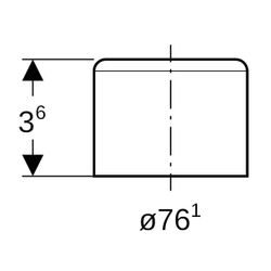 Geberit Mapress Schutzkappe für Rohrende, Außendurchmesser 76,1mm, Transparent... GEBERIT-16109 4025410735591 (Abb. 1)