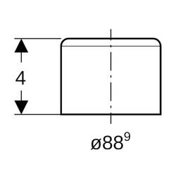 Geberit Mapress Schutzkappe für Rohrende, Außendurchmesser 88,9mm, Transparent... GEBERIT-16110 4025410735607 (Abb. 1)