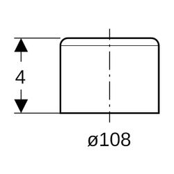 Geberit Mapress Schutzkappe für Rohrende, Außendurchmesser 108mm, Transparent... GEBERIT-16111 4025410736154 (Abb. 1)