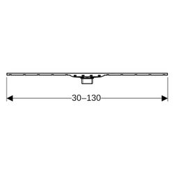 Geberit CleanLine80 Duschrinne, Länge 30-130cm, Schwarzchrom/gebürstet, beschichtet,... GEBERIT-154441QC1 4025410761750 (Abb. 1)