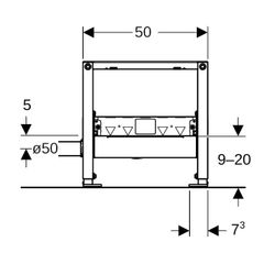 Geberit Duofix Element für Dusche, 50cm, für Trockenbau, mit Wandablauf, für Estrich... GEBERIT-111591001 4025416288978 (Abb. 1)