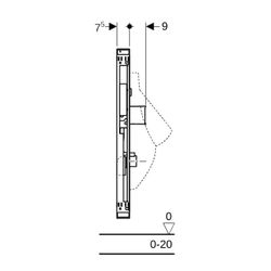 Geberit GIS Element für Urinal, 114-132cm, universell, für verdeckte Urinalsteuerung... GEBERIT-461689001 4025416801832 (Abb. 1)