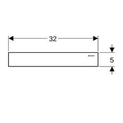Geberit Fertigbauset für Wandablauf, Abdeckung aus Edelstahl poliert Edelstahl polie... GEBERIT-154342001 4025416433590 (Abb. 1)