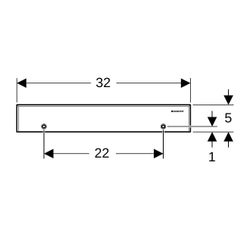 Geberit Fertigbauset für Wandablauf, Abdeckung aus Edelstahl, verschraubbar, Edelsta... GEBERIT-154337FW1 4025416289166 (Abb. 1)