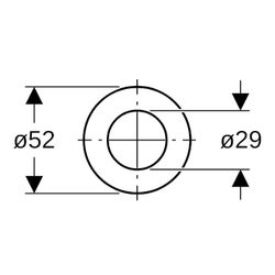 Geberit Flachdichtung für Spülventil Typ 212, für Unterputzspülkasten Außendurchmess... GEBERIT-244244001 4025416709831 (Abb. 1)