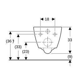 Geberit Smyle Square Wand-WC Tiefspüler, verkürzte Ausladung, geschlossene Form, Rim... GEBERIT-500379011 4025416840657 (Abb. 1)