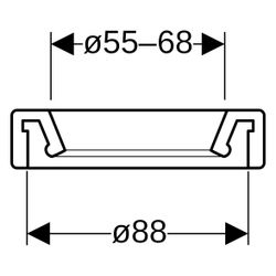 Geberit Manschette für Apparateanschlüsse, 55-68mm, 895589001... GEBERIT-895589001 4025416051510 (Abb. 1)