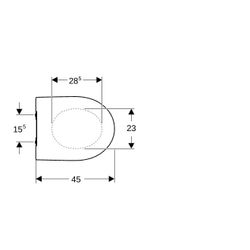 Geberit iCon WC-Sitz schmales Design mit Absenkautomatik, mit Quick-Release-Scharnie... GEBERIT-500835011 4025410726018 (Abb. 1)