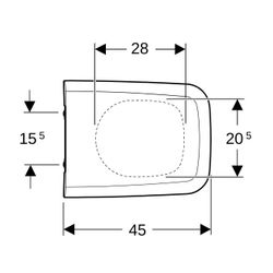 Geberit iCon Square WC-Sitz mit Absenkautomatik, mit Quick-Release-Scharniere, Befes... GEBERIT-500837011 4025410726117 (Abb. 1)