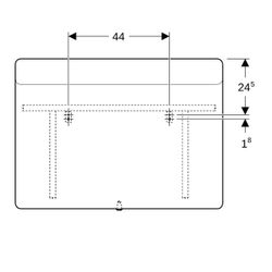 Geberit Option Square Lichtspiegel Beleuchtung oben, Breite 90cm, Höhe 65cm, Alumini... GEBERIT-819200000 4022009327625 (Abb. 1)