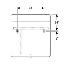Geberit Option Square Lichtspiegel Beleuchtung oben, Breite 60cm, Höhe 65cm, Alumini... GEBERIT-819260000 4022009328042 (Abb. 1)