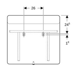 Geberit Option Square Lichtspiegel Beleuchtung oben, Breite 70cm, Höhe 65cm, Alumini... GEBERIT-819270000 4022009329995 (Abb. 1)
