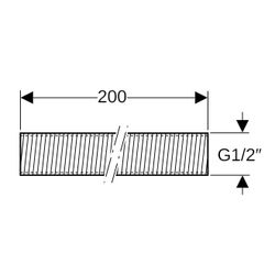 Geberit Gewinderohr G 1/2″, Länge 200cm, galvanisch verzinkt... GEBERIT-362852261 4025410752840 (Abb. 1)