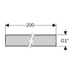Geberit Gewinderohr G 1″, Länge 200cm, galvanisch verzinkt... GEBERIT-362854261 4025410752949 (Abb. 1)