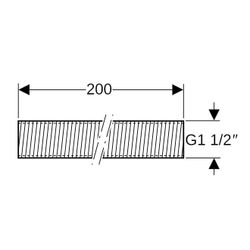 Geberit Gewinderohr G 1 1/2″, Länge 200cm, galvanisch verzinkt... GEBERIT-362858261 4025410646156 (Abb. 1)