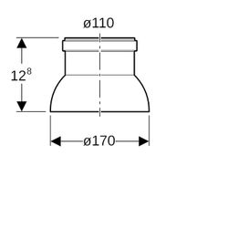 Geberit PE Dunsthut Außendurchmesser 110mm, DN 100, Schwarz... GEBERIT-367989162 4025410743725 (Abb. 1)