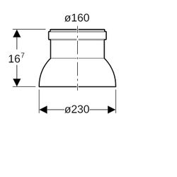 Geberit PE Dunsthut Außendurchmesser 160mm, DN 150, Schwarz... GEBERIT-369989162 4025410743749 (Abb. 1)