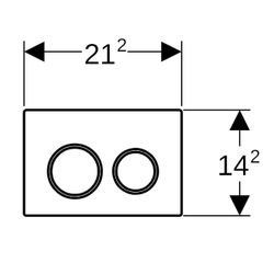Geberit Kappa 21 Drückerplatte, 2-Mengen-Spülung Platte und Tasten, Weiß, Hochglanz ... GEBERIT-115240KJ1 4025416100256 (Abb. 1)