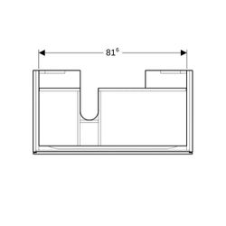 Geberit Xeno2 Unterschrank für Waschtisch, Ablagefläche, 1 Schublade, 88x22x46,2cm, ... GEBERIT-500513011 4025416610083 (Abb. 1)