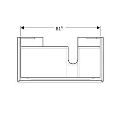 Geberit Xeno2 Unterschrank für Waschtisch mit Ablagefläche links, mit 1 Schublade 88... GEBERIT-500514011 4025416610113 (Abb. 1)
