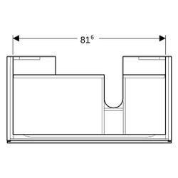 Geberit Xeno2 Unterschrank für Waschtisch mit Ablagefläche links, mit 1 Schublade 88... GEBERIT-500514431 4025416610120 (Abb. 1)