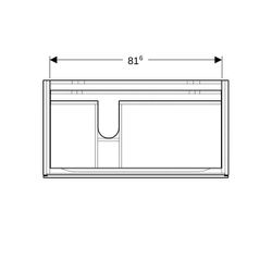 Geberit Xeno2 Unterschrank für Waschtisch Ablagefläche 2 Schubladen 88x53x462cm Weiß... GEBERIT-500515011 4025416610144 (Abb. 1)